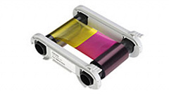 Полноцветная лента (YMCFKO) с УФ панелью на 500 оттисков с чистящим роликом  в Благовещенске